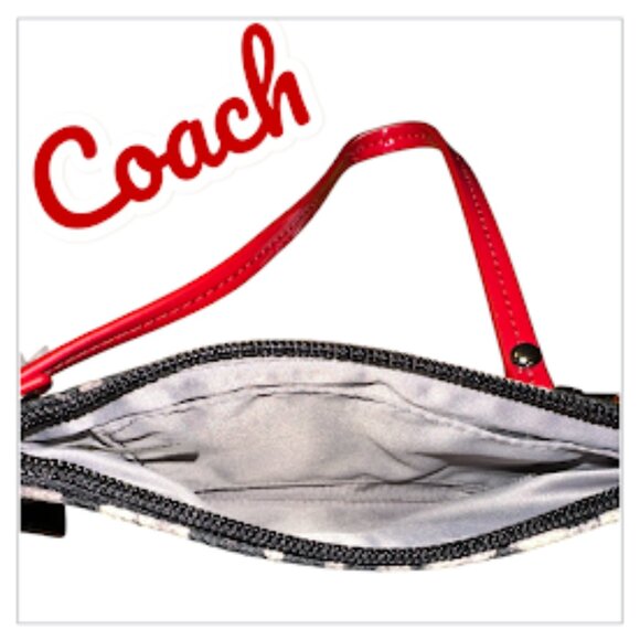 NWT~ Coach Leopard Print Wristlet~ Red Trim~ Coach Tag~ So cute!~ Must Have(D17) - Picture 4 of 6